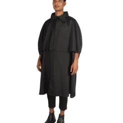 HPO Adult Men's Sherlock Holmes Cloak Cape Costume | Black Halloween Costume