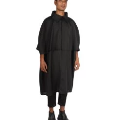 HPO Adult Men's Sherlock Holmes Cloak Cape Costume | Black Halloween Costume