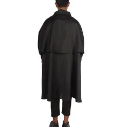 HPO Adult Men's Sherlock Holmes Cloak Cape Costume | Black Halloween Costume