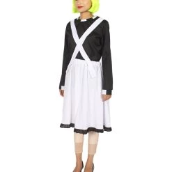 HPO Adult Women's Oompa Loompa Fancy Dress Costume | Black & Silver Cosplay Costume