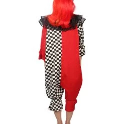 HPO Adult Women's Naughty Clown Jumpsuit Costume | Multi Halloween Costume