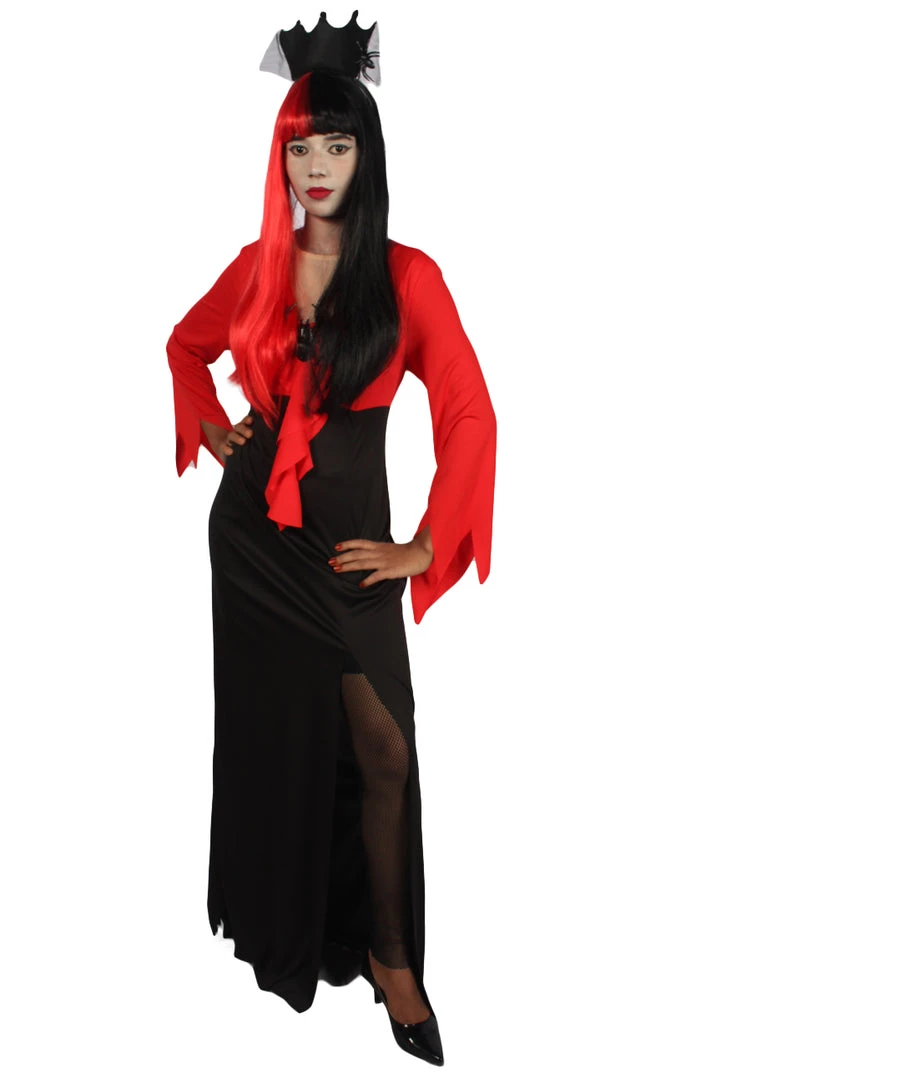 HPO Adult Women's Spider Queen Costume | Red & Black Halloween Costume
