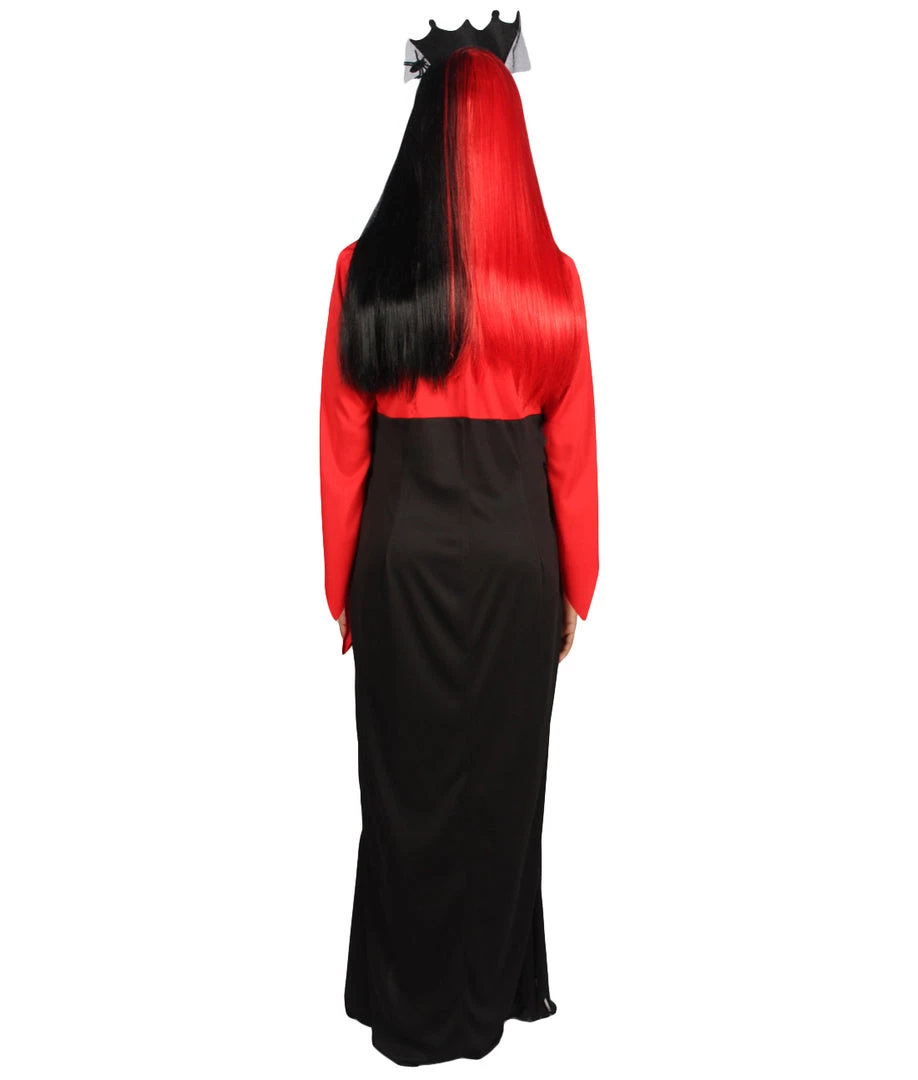 HPO Adult Women's Spider Queen Costume | Red & Black Halloween Costume