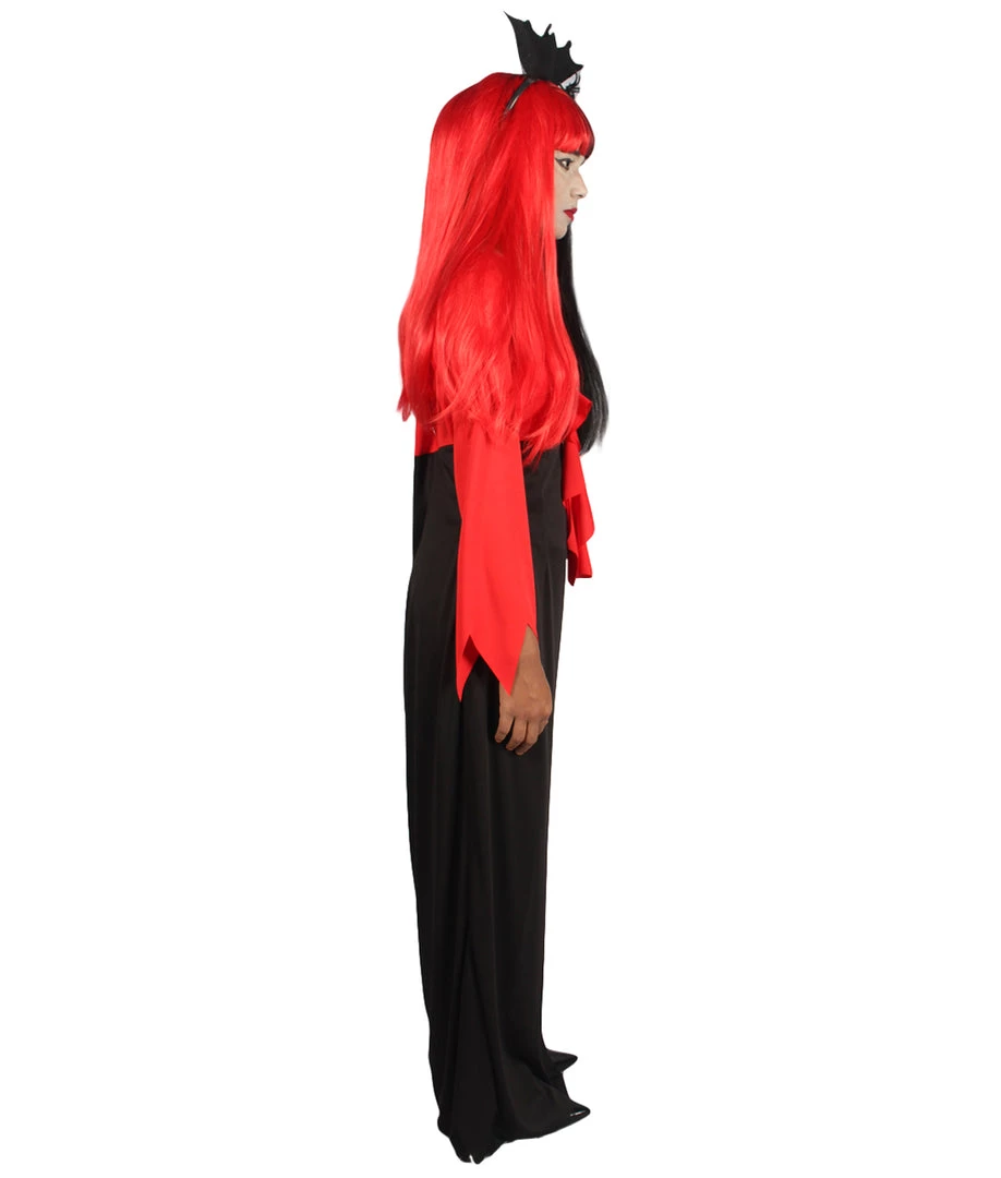 HPO Adult Women's Spider Queen Costume | Red & Black Halloween Costume