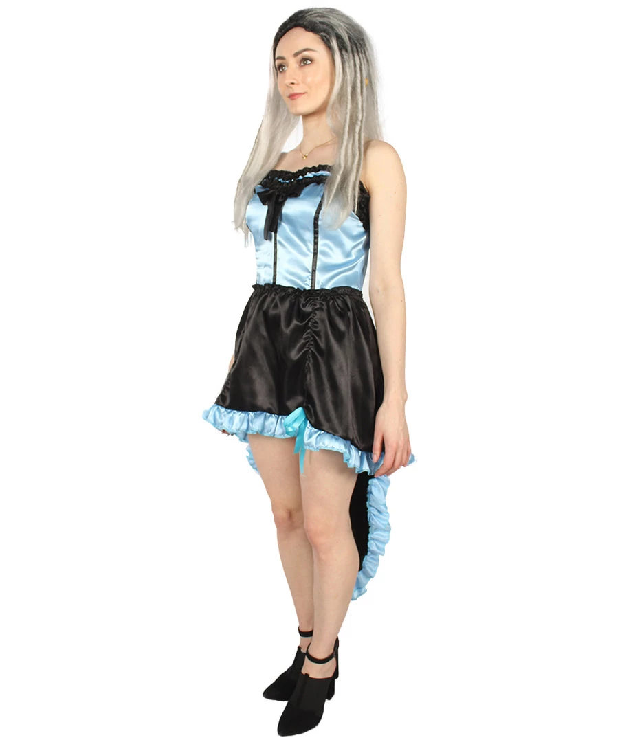 HPO Adult Women BURLESQUE DANCER COSTUME | Blue & Black Cosplay Costume Men's