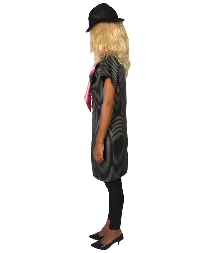 HPO Men's Adult Women GANGSTER'S COSTUME | Grey Cosplay Costume