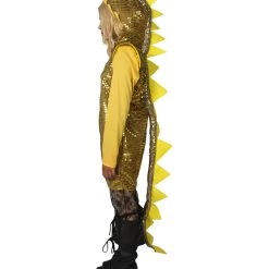 HPO Men's Adult Women Dragon Costume | Yellow Gold Carnival Costume