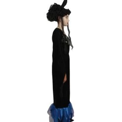 HPO Adult Women Lady Maleficent Costume | Black & Blue Halloween Costume