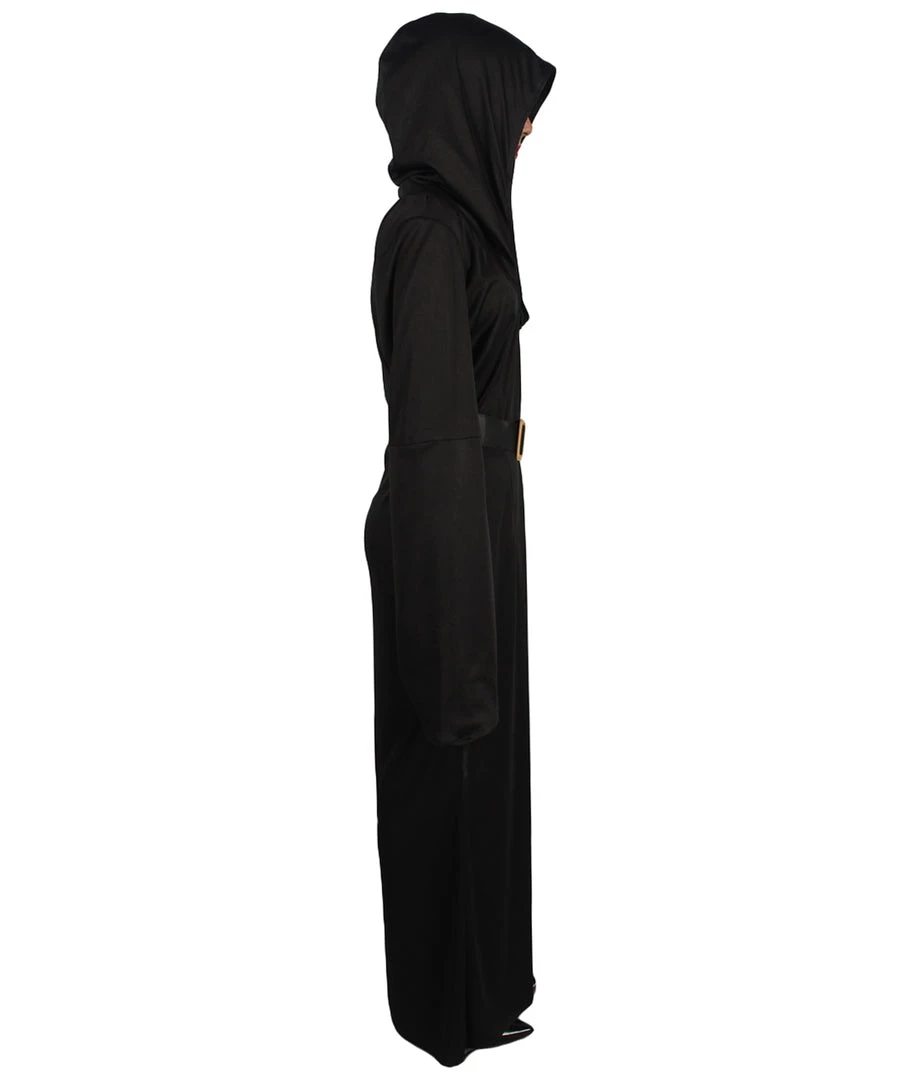 HPO Adult Women Grim Reaper Costume | Black Halloween Costume Men's