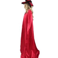 HPO Adult Women Vampire Cape Costume | Red & Black Halloween Costume