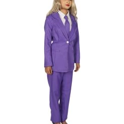 HPO Adult Women's Deluxe Party Suit Costume | Purple Prince Cosplay Costume