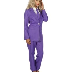 HPO Adult Women's Deluxe Party Suit Costume | Purple Prince Cosplay Costume