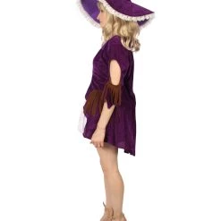 HPO Men's Adult Women Ghost Ship Pirate Costume | White & Dark Purple Cosplay Costume