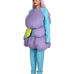 HPO Women's Multi Color Satin And Twins Costume