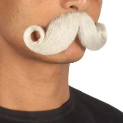 HPO Men's Stylish Moustache Set | White Cosplay Facial Hair