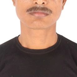 Men's Borat Human Hair Mustache | Brown Facial Hair | HPO