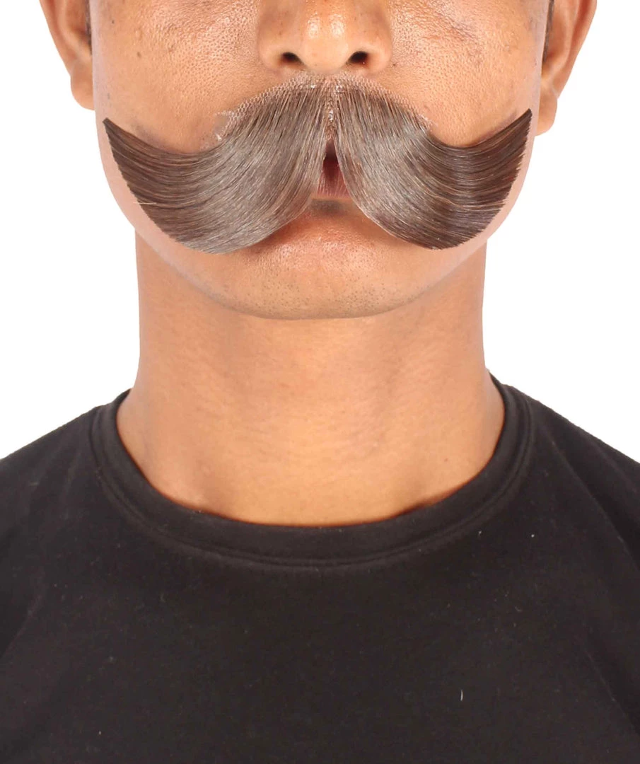 HPO Men's Hungarian Mustache | Human Facial Hair | Multiple Colors
