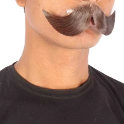 HPO Men's Hungarian Mustache | Human Facial Hair | Multiple Colors