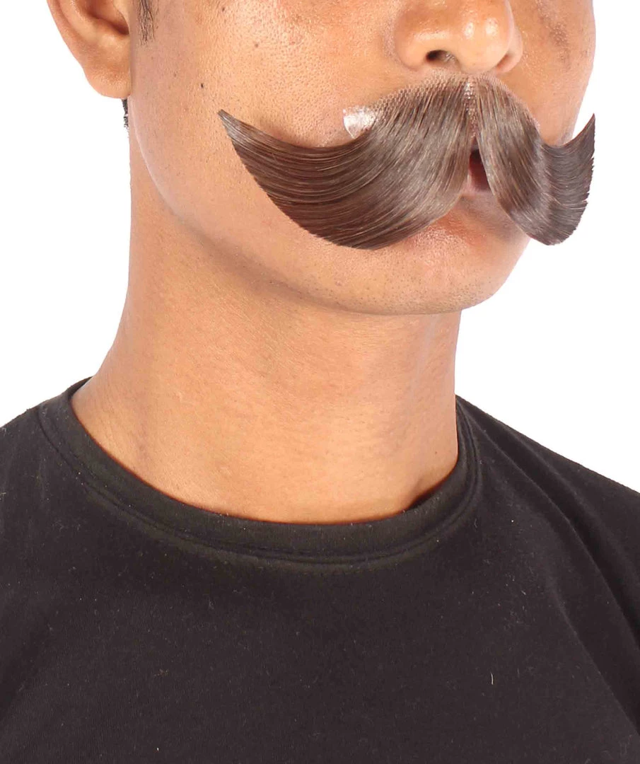 HPO Men's Hungarian Mustache | Human Facial Hair | Multiple Colors