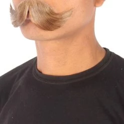 HPO Men's Hungarian Mustache | Human Facial Hair | Multiple Colors