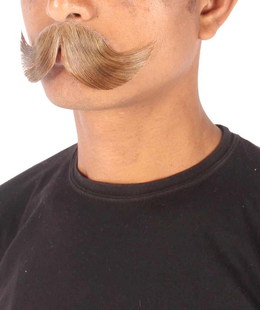 HPO Men's Hungarian Mustache | Human Facial Hair | Multiple Colors