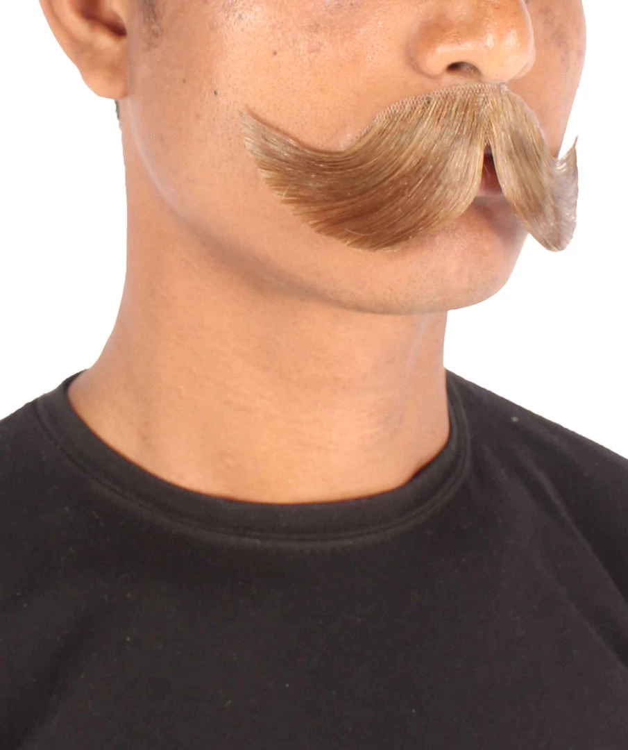 HPO Men's Hungarian Mustache | Human Facial Hair | Multiple Colors
