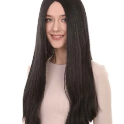 HPO Black Witch Womens Wig | Long Horror Cosplay Halloween Wig | Premium Breathable Capless Cap