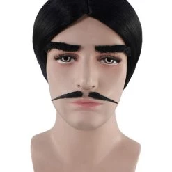 HPO Adult Men's Movie Wig | Black TV/Movie Wigs | Premium Breathable Capless Cap