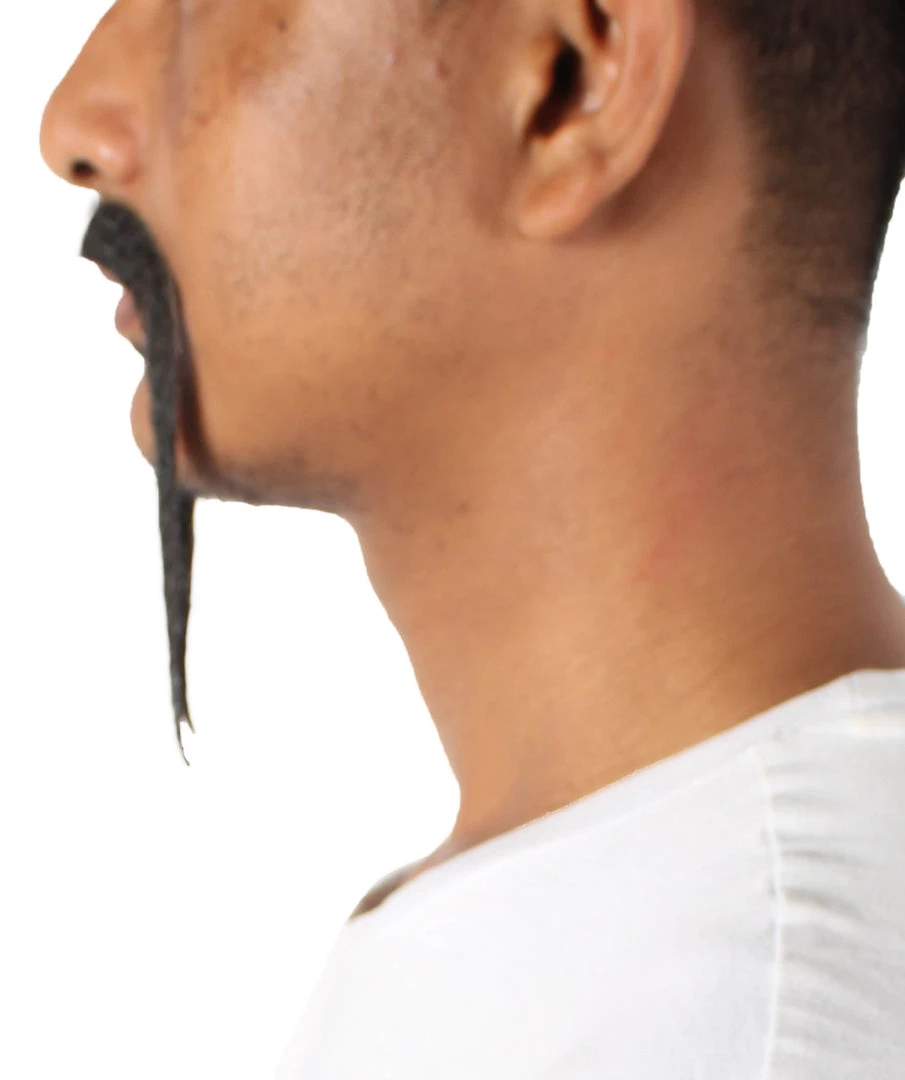HPO Adult Men's Fu Manchu Fake Human Hair Mustache