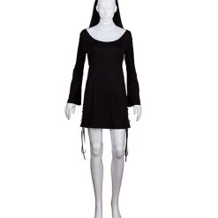 HPO Adult Women's Naughty Nun Costume | Black Halloween Costume