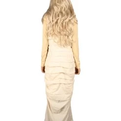 HPO Adult Women's The Movie Star Cream Celebrity Hollywood Costume | White Cosplay Costume