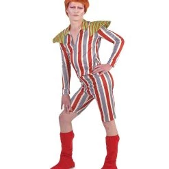 HPO Adult Men's 70's Singer 2Pc Stripes Costume | Multi Halloween Costume