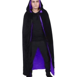 HPO Adult Men's Reversible Hooded Cape Costume | Multiple Color Option Cosplay Costume