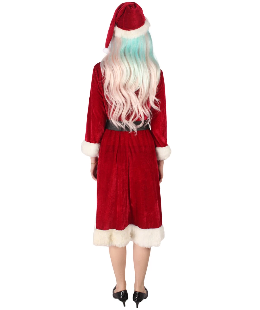 HPO Adult Women's Mrs. Santa Claus Costume | Red Christmas Costume