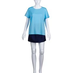 HPO Adult Women's Burgers Carton TV/Movie Costume | Blue & Green Cosplay Costume