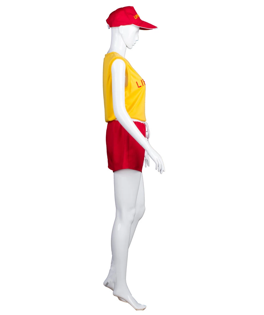 HPO Adult Women's Lifeguard TV/Movie Costume | Red & Yellow Cosplay Costume