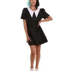 HPO Adult Women's Gothic Darling Dress Celebrity Costume | Black Cosplay Costume