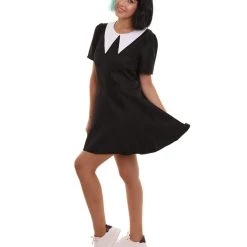 HPO Adult Women's Gothic Darling Dress Celebrity Costume | Black Cosplay Costume