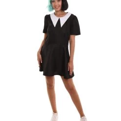 HPO Adult Women's Gothic Darling Dress Celebrity Costume | Black Cosplay Costume