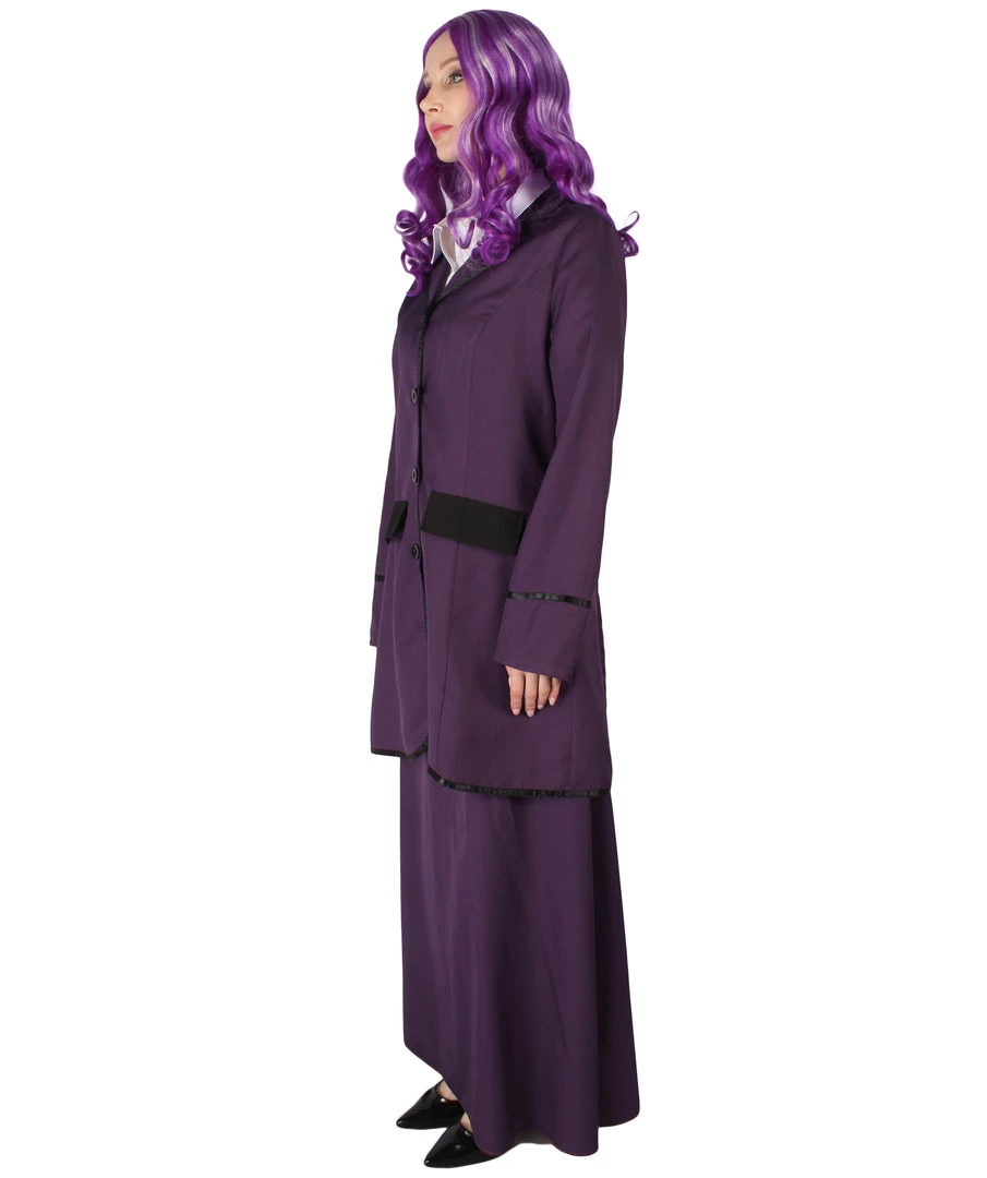 HPO Adult Women's Missy Mistress TV/Movie Costume | Purple Cosplay Costume