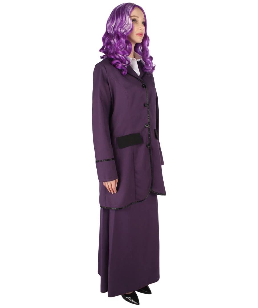 HPO Adult Women's Missy Mistress TV/Movie Costume | Purple Cosplay Costume