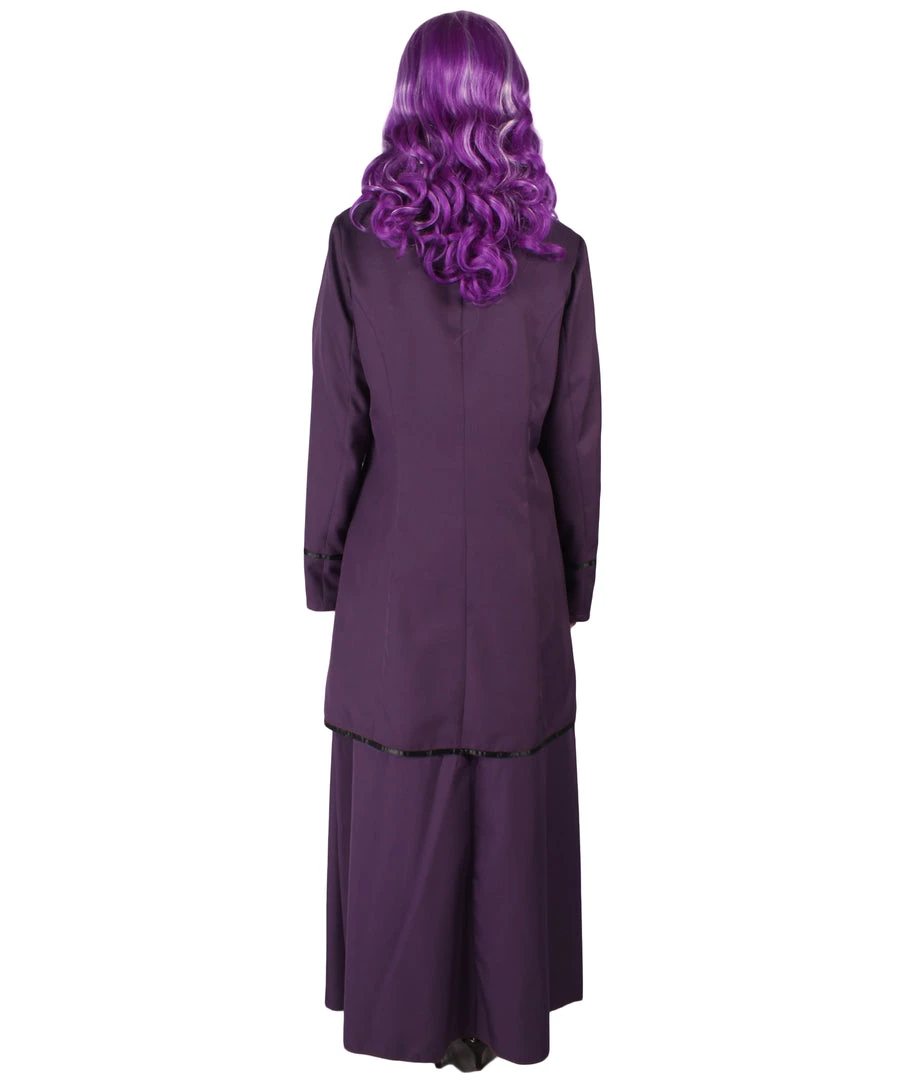 HPO Adult Women's Missy Mistress TV/Movie Costume | Purple Cosplay Costume