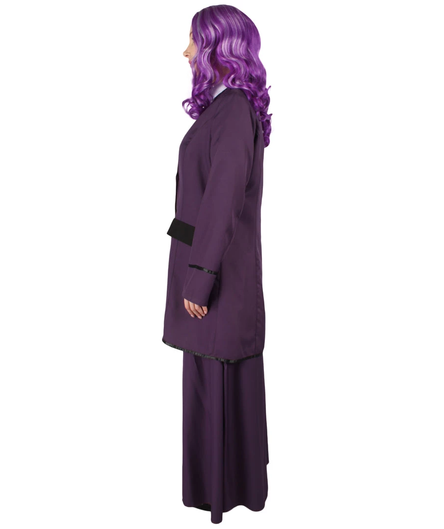 HPO Adult Women's Missy Mistress TV/Movie Costume | Purple Cosplay Costume