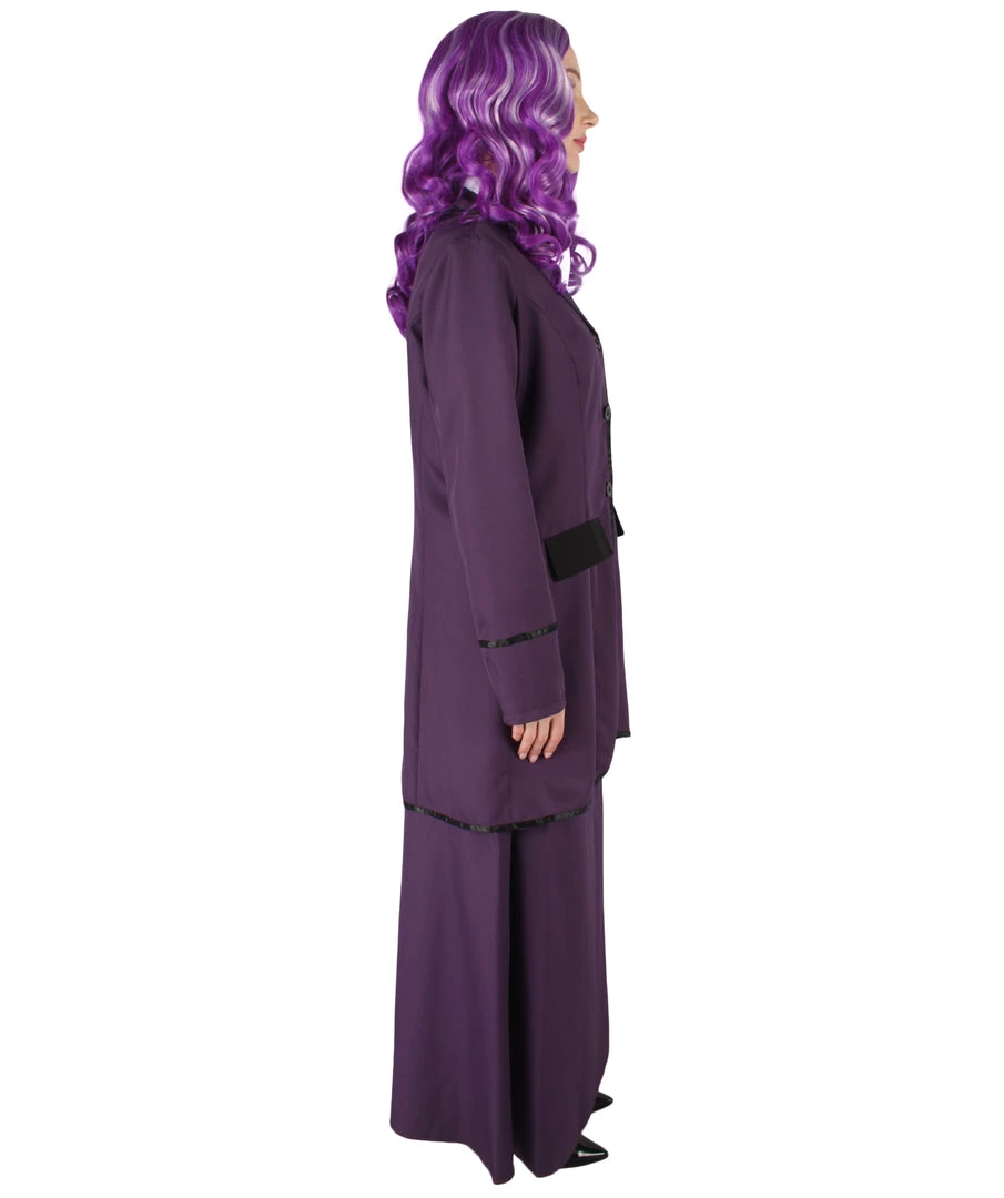 HPO Adult Women's Missy Mistress TV/Movie Costume | Purple Cosplay Costume