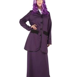 HPO Adult Women's Missy Mistress TV/Movie Costume | Purple Cosplay Costume