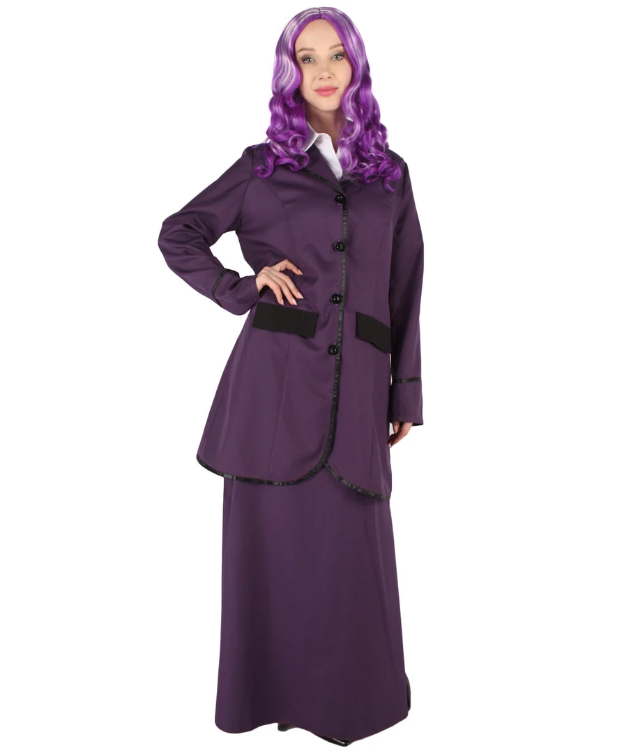 HPO Adult Women's Missy Mistress TV/Movie Costume | Purple Cosplay Costume