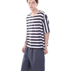 HPO Adult Men's Striped TV/Movie Costume | Black And White Cosplay Costume