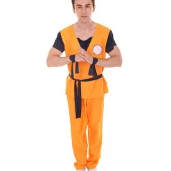 HPO Adult Men's Fighter TV / Movie Costume | Orange Halloween Costume