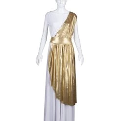 HPO Adult Women's Greek Goddess Angel Costume | White & Gold Cosplay Costume