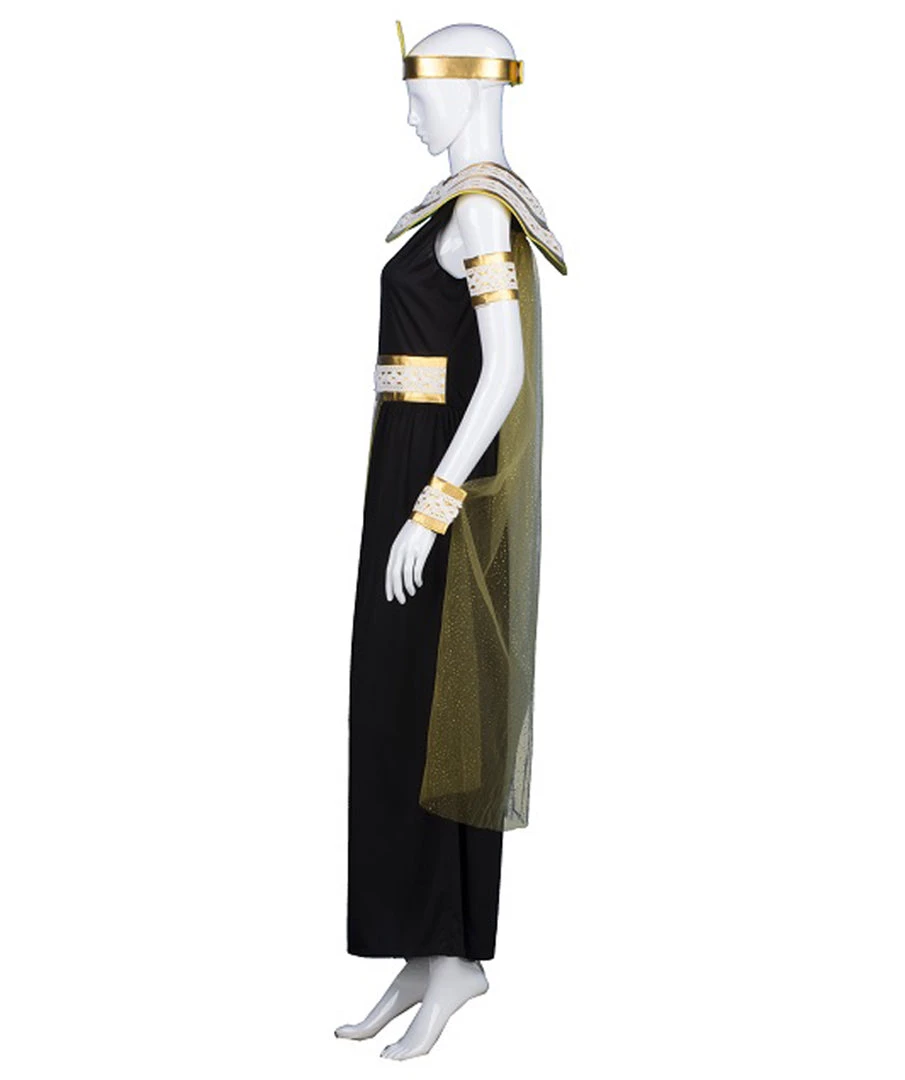 HPO Adult Women's Cleopatra Nile Queen Costume | Black & Gold Cosplay Costume